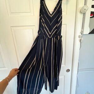 Striped jumpsuit romper